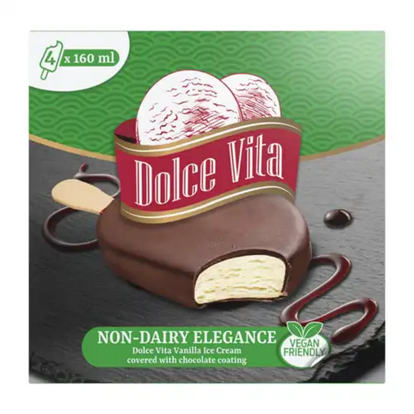 Image of Dolce Vita Elegance Non-Dairy Vanilla Ice Cream 4 x 160ml