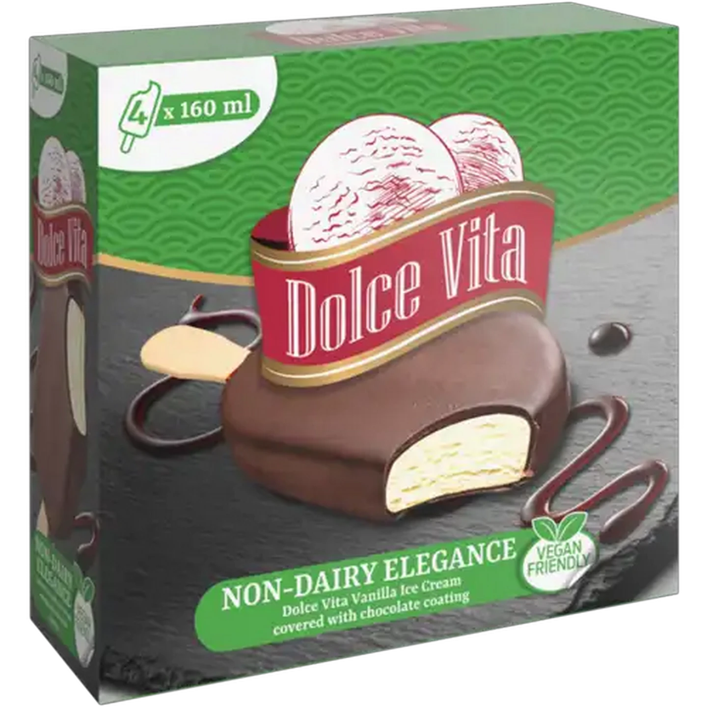 Image of Dolce Vita Elegance Non-Dairy Vanilla Ice Cream 4 x 160ml