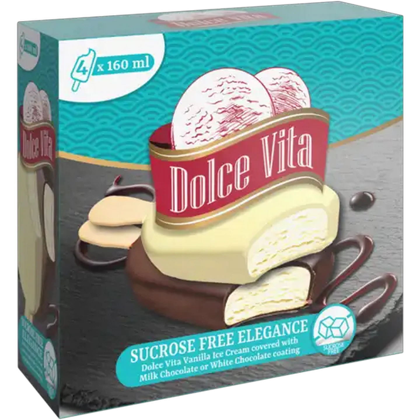 Image of Dolce Vita Elegance Sucrose Free Vanilla Ice Cream 4 x 160ml