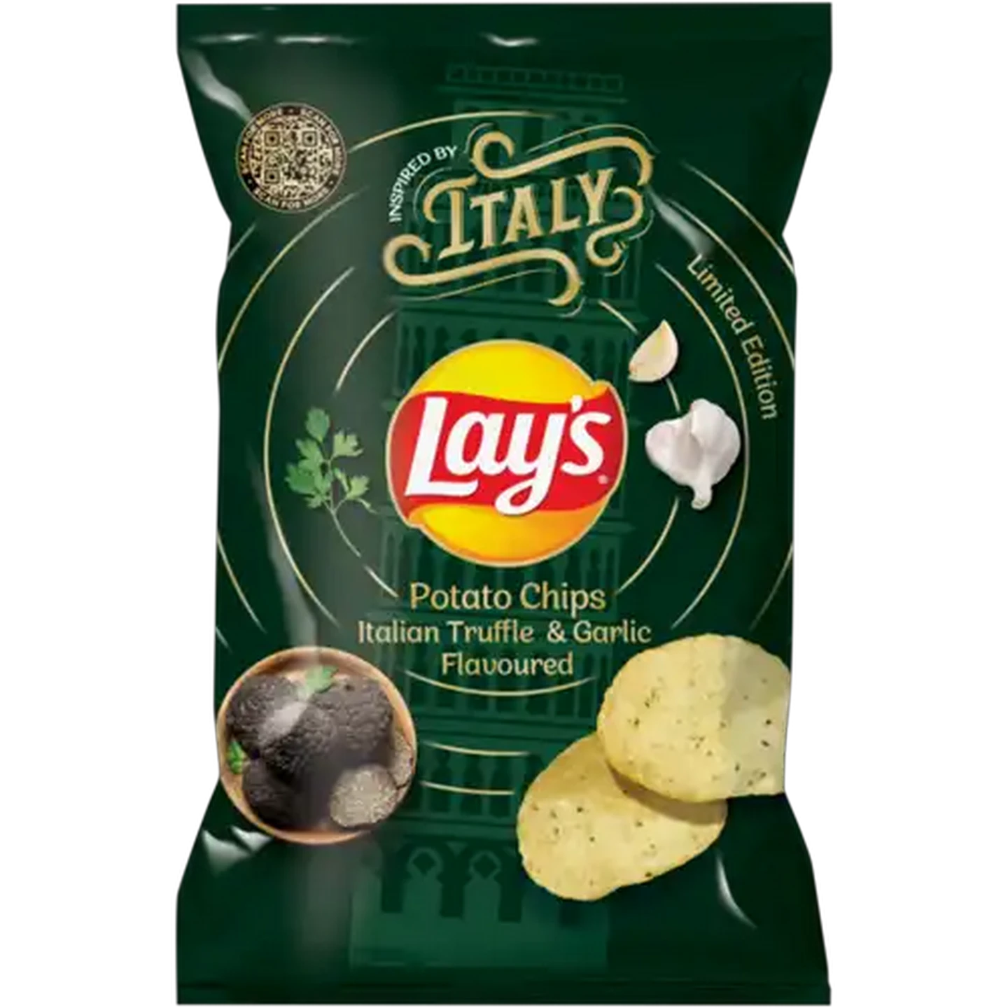 Image of Lay's Italian Truffle & Garlic Flavoured Limited Edition Potato Chips 120g