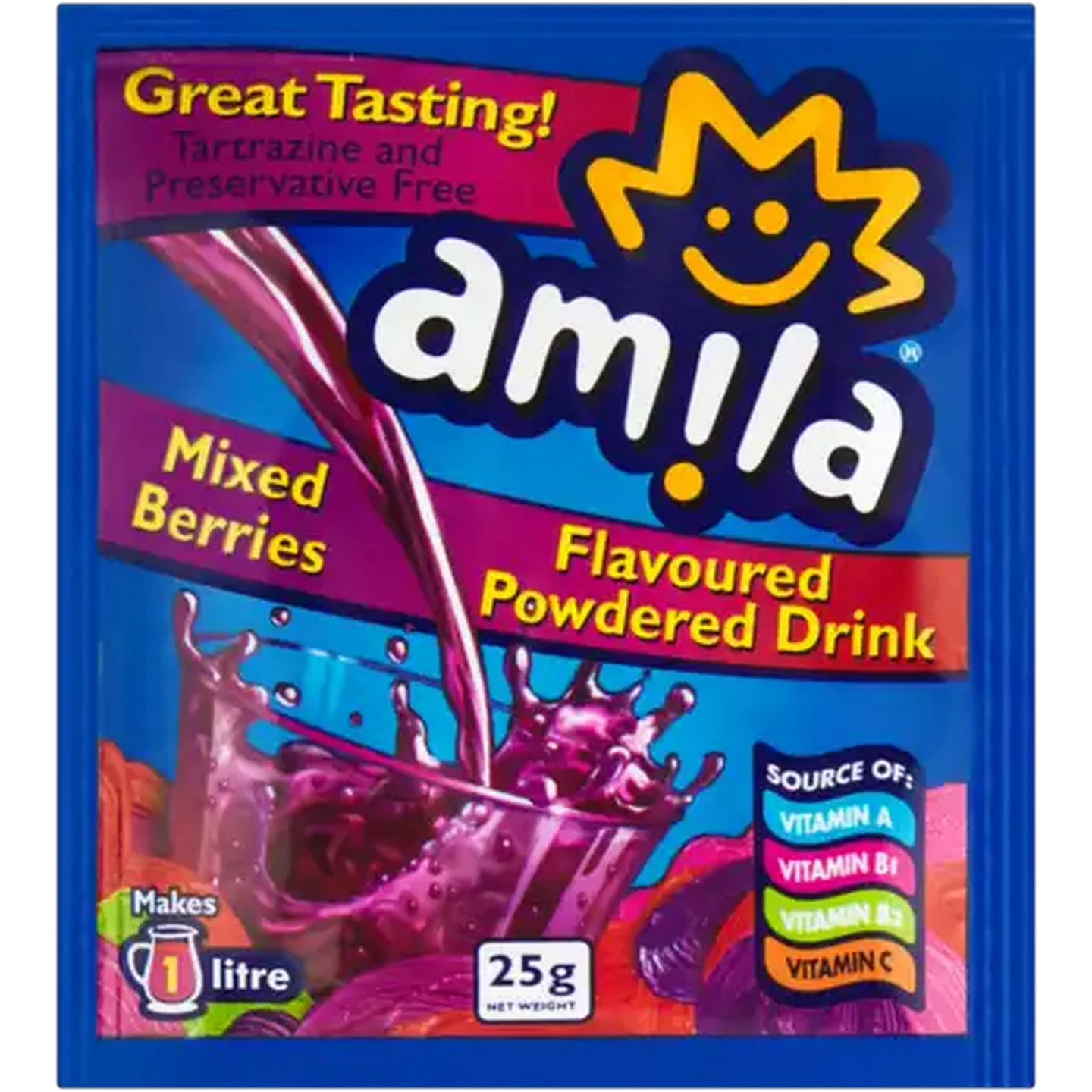 Image of Amila Mixed Berries Flavoured Powdered Drink 25g