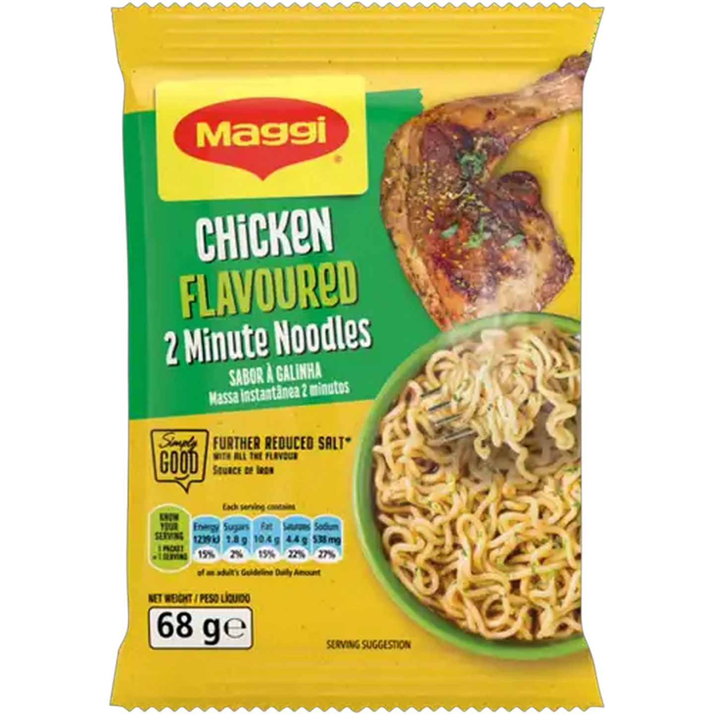 Image of Maggi Chicken Flavoured 2 Minute Noodles 5 x 68g