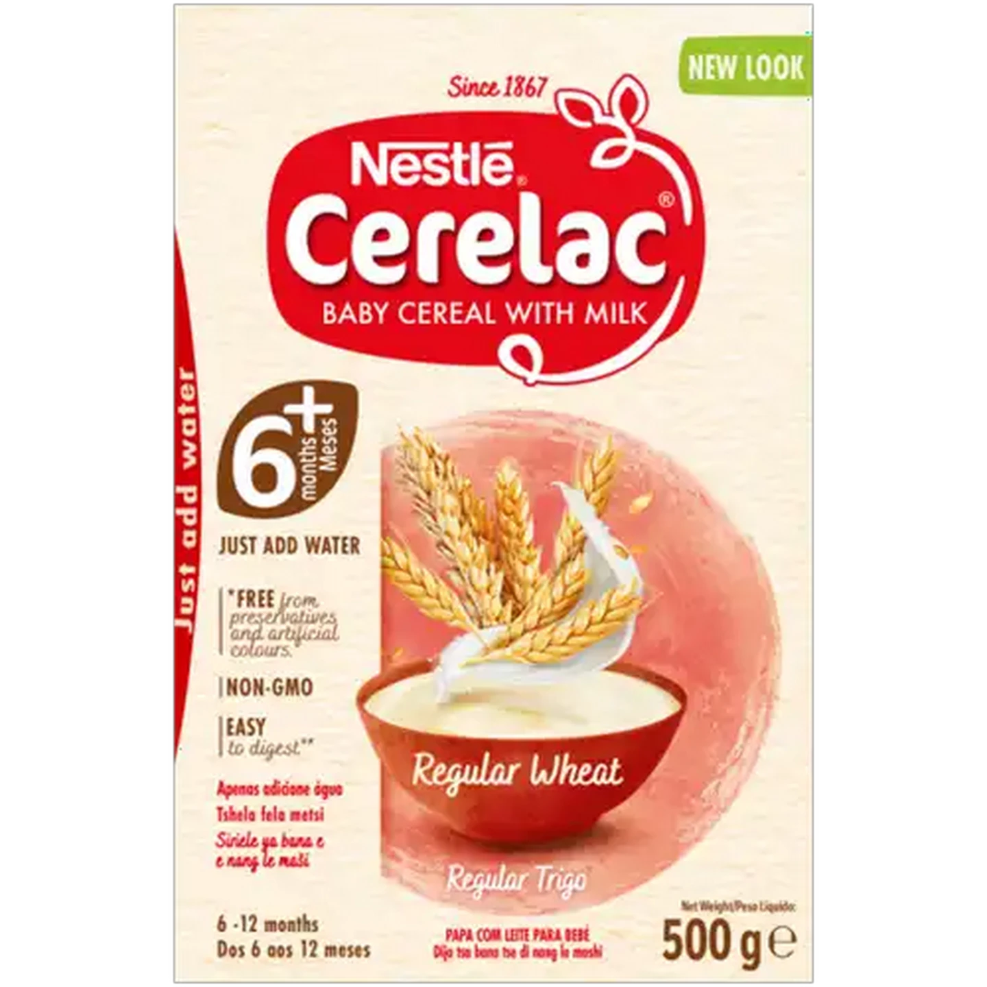 Image of Nestlé Cerelac Regular Wheat Baby Cereal with Milk 500g
