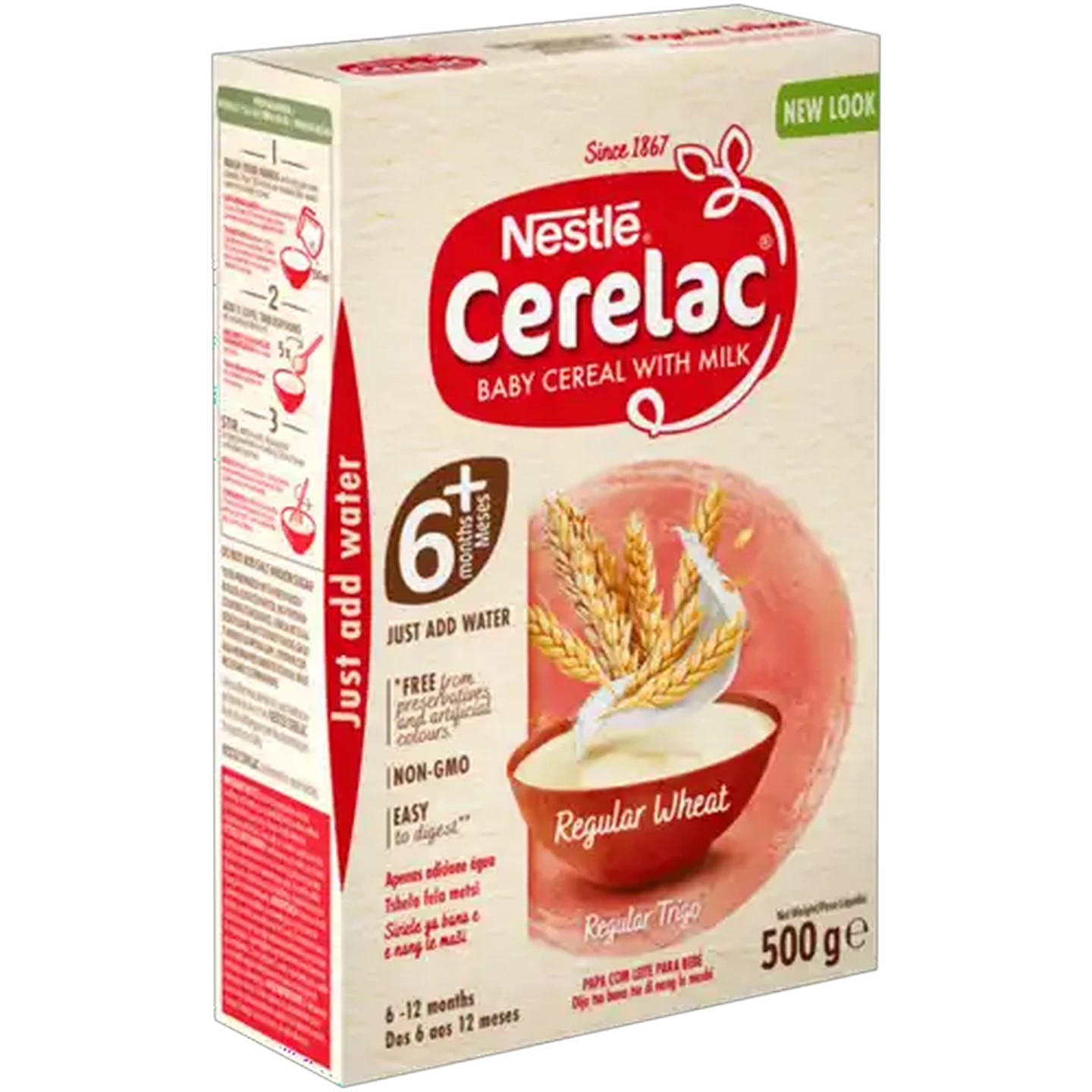 Image of Nestlé Cerelac Regular Wheat Baby Cereal with Milk 500g