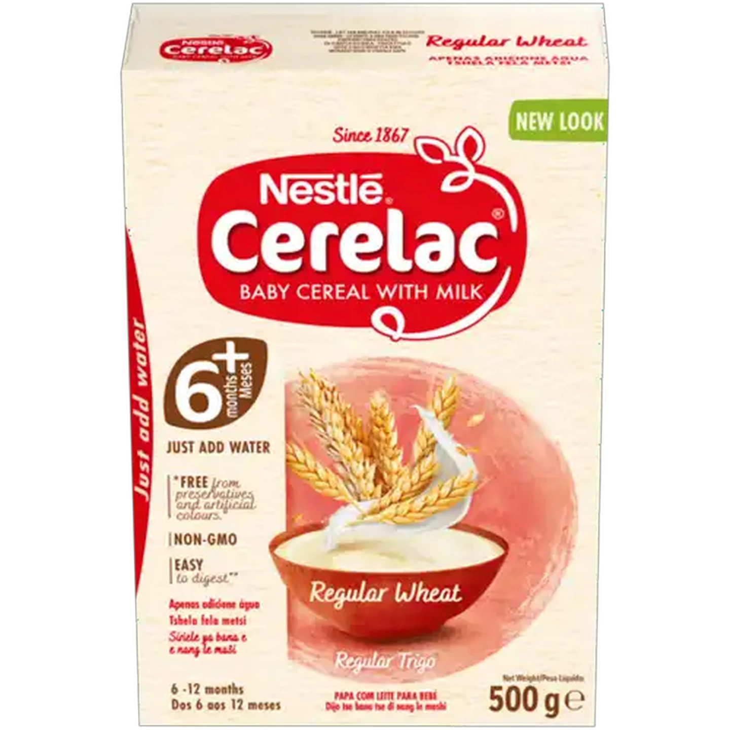 Image of Nestlé Cerelac Regular Wheat Baby Cereal with Milk 500g