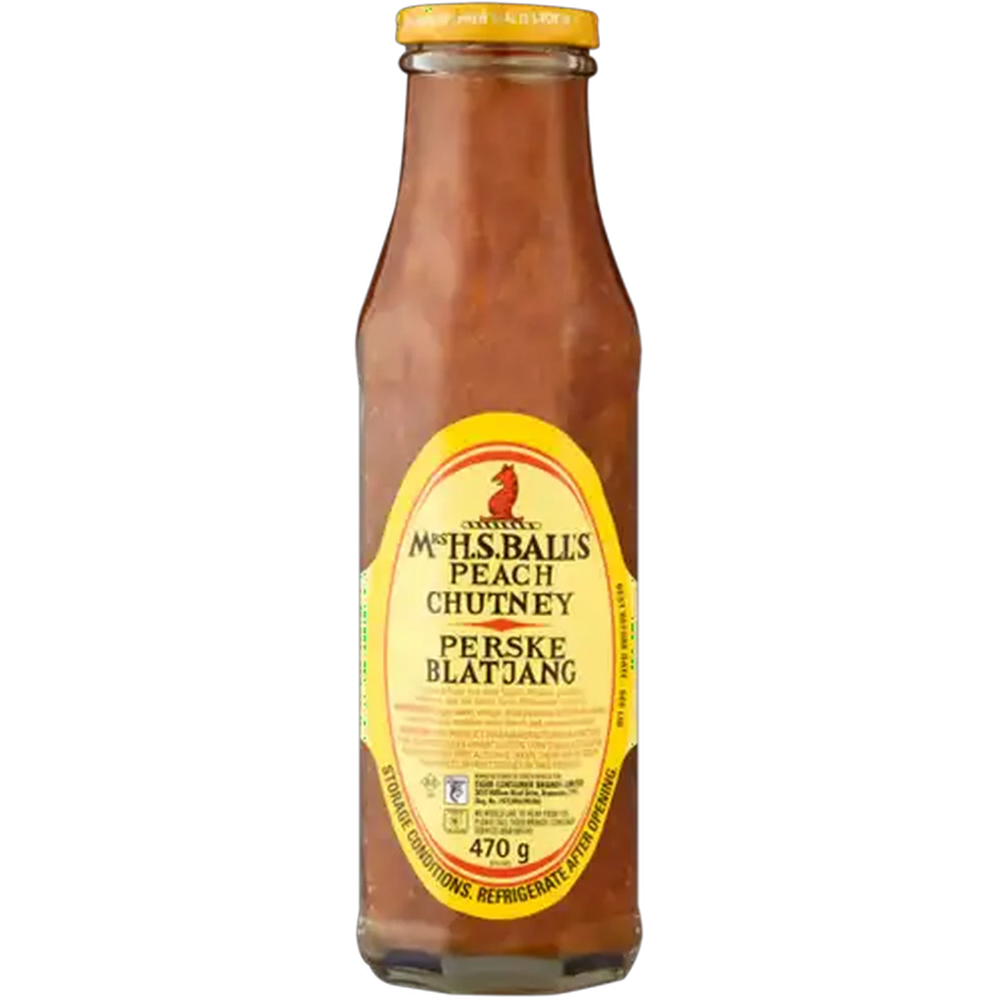 Image of Mrs H.S. Ball’s Chutney Peach Chutney 470g