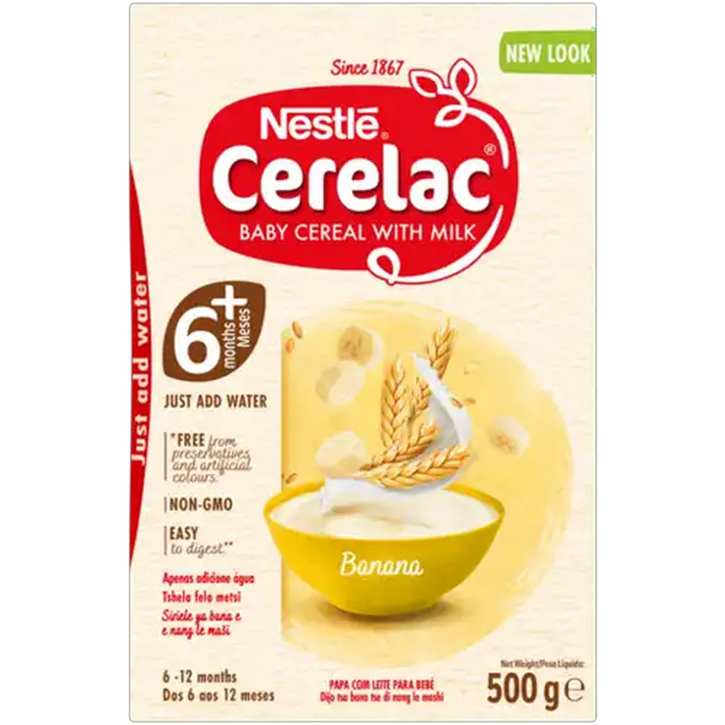 Image of Nestlé Cerelac Banana Baby Cereal with Milk 500g