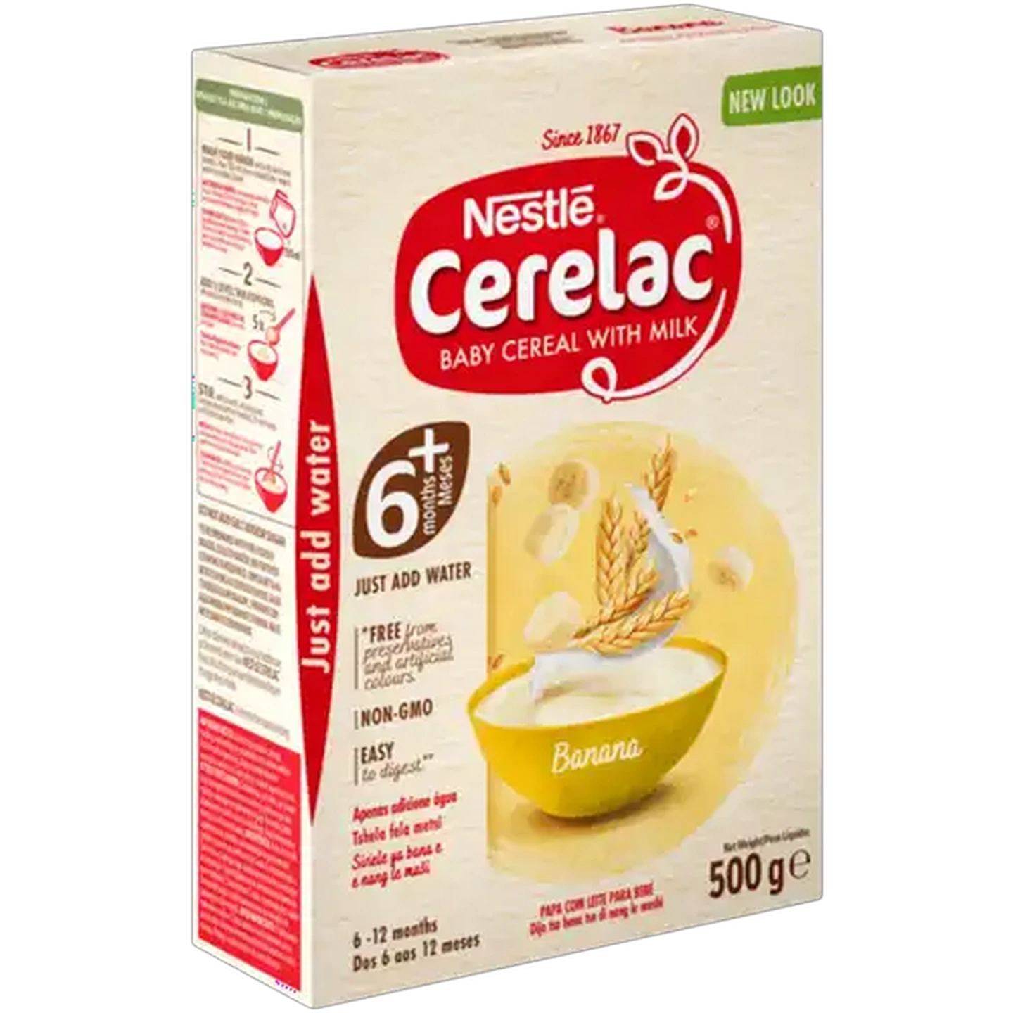 Image of Nestlé Cerelac Banana Baby Cereal with Milk 500g