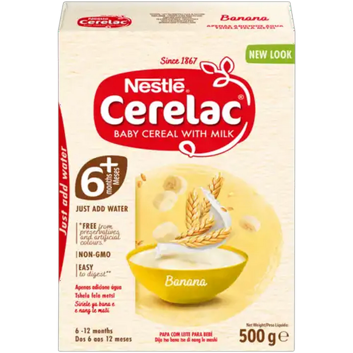 Image of Nestlé Cerelac Banana Baby Cereal with Milk 500g