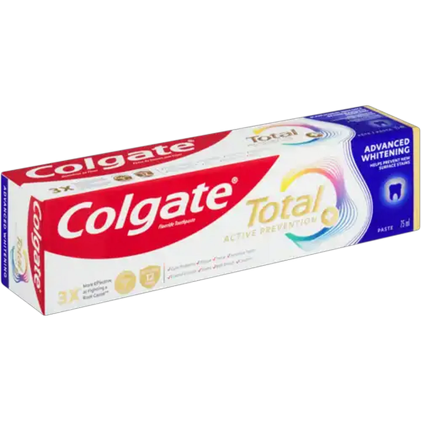 Image of Colgate Total Active Prevention Advanced Whitening Fluoride Toothpaste 75ml