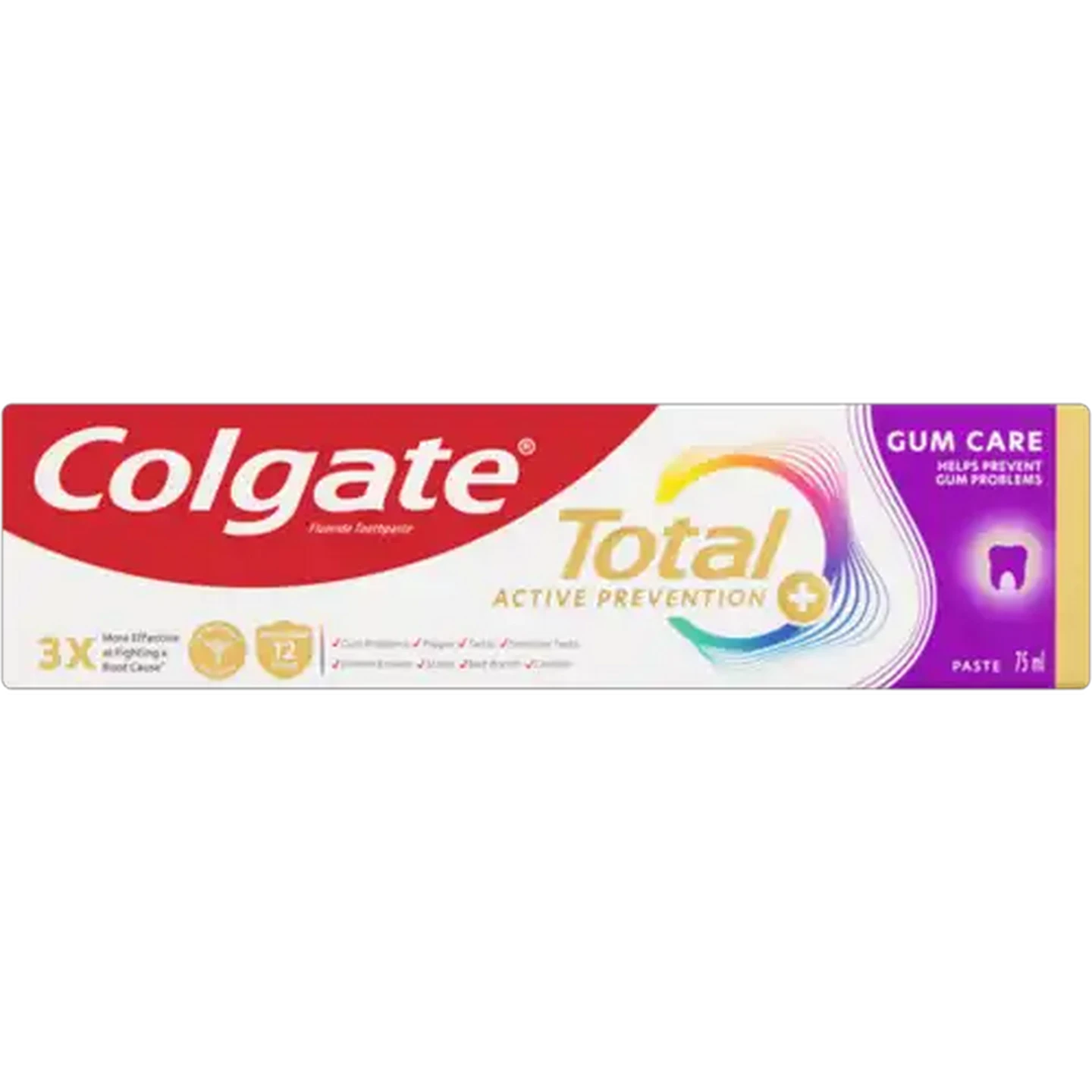 Image of Colgate Total Active Prevention Gum Care Fluoride Toothpaste 75ml