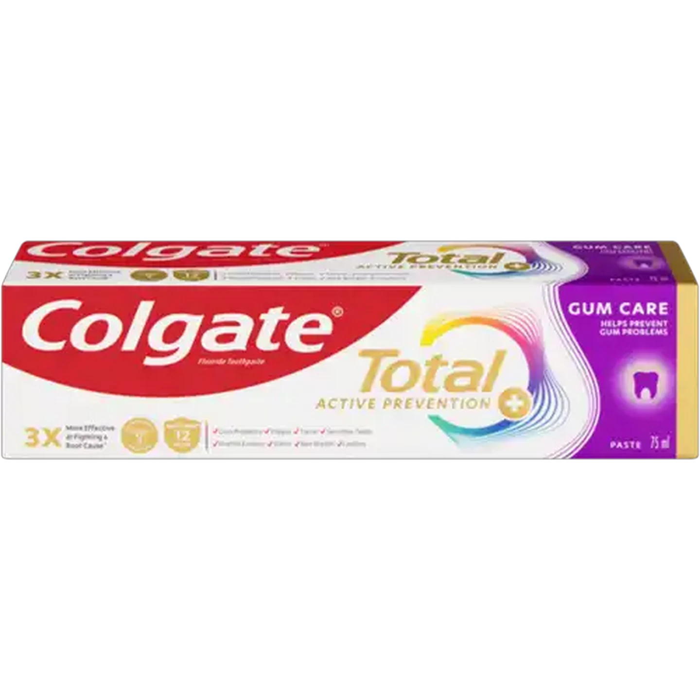 Image of Colgate Total Active Prevention Gum Care Fluoride Toothpaste 75ml