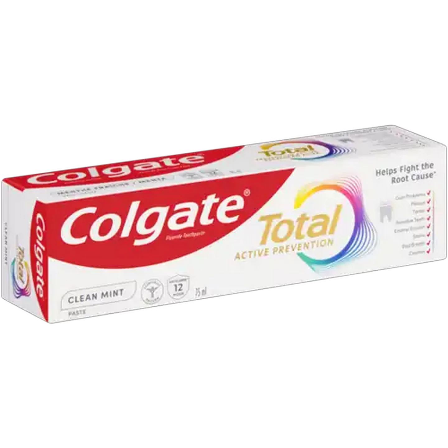 Image of Colgate Total Active Prevention Clean Mint Fluoride Toothpaste 75ml