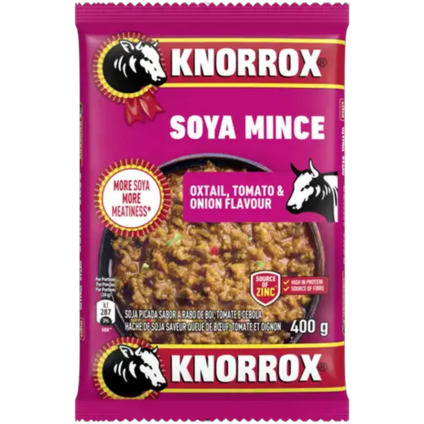 Image of Knorrox Oxtail, Tomato & Onion Flavoured Soya Mince 400g
