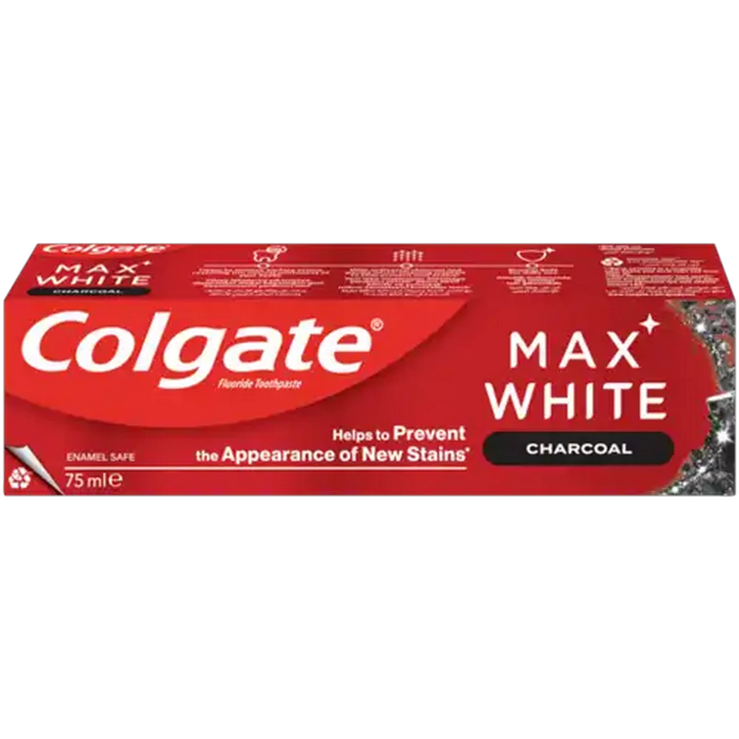 Image of Colgate Max White Charcoal Fluoride Toothpaste 75ml