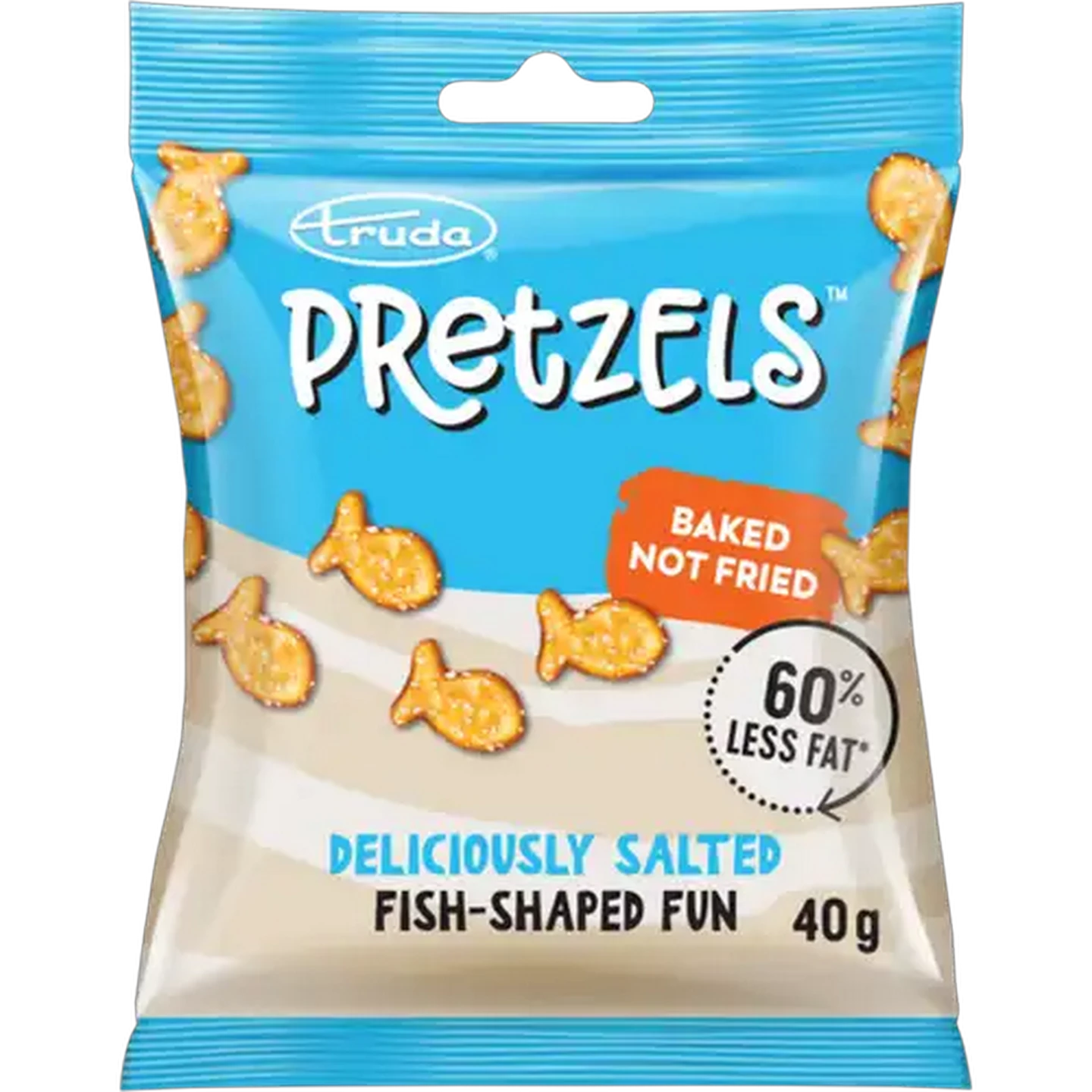 Image of Truda Pretzels Deliciously Salted Fish-Shaped Fun Baked Snack 40g