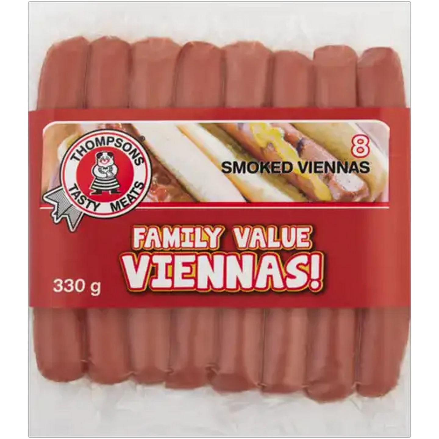 Image of Thompsons Family Value Smoked Viennas 330g