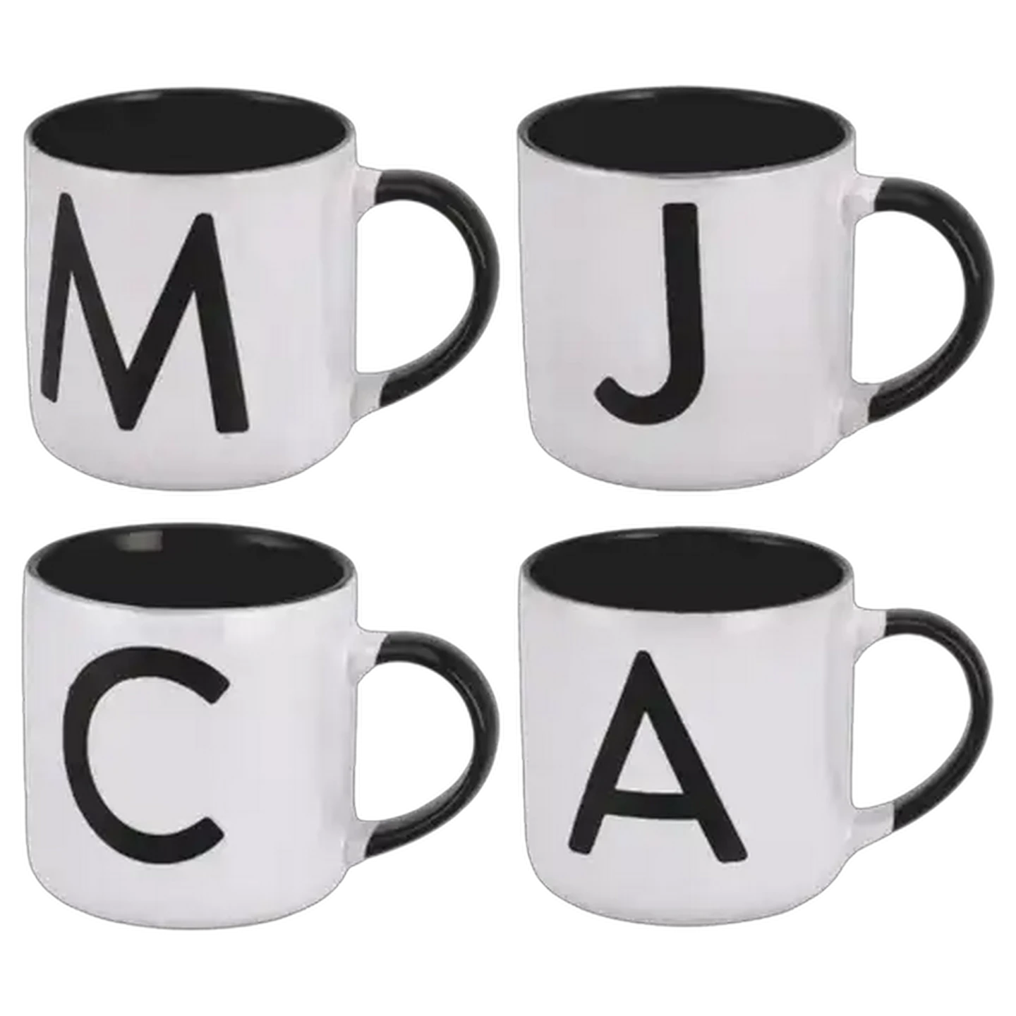 Image of Letter Stoneware Coffee Mug 400ml (Type May Vary)