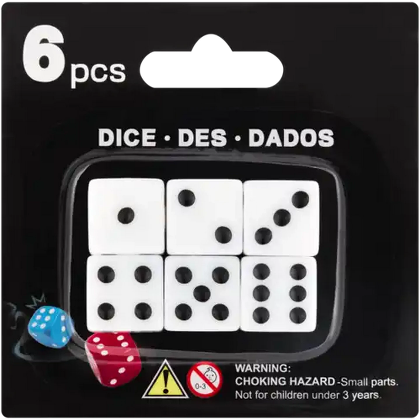 Image of Game Dice 6 Piece Set 16mm