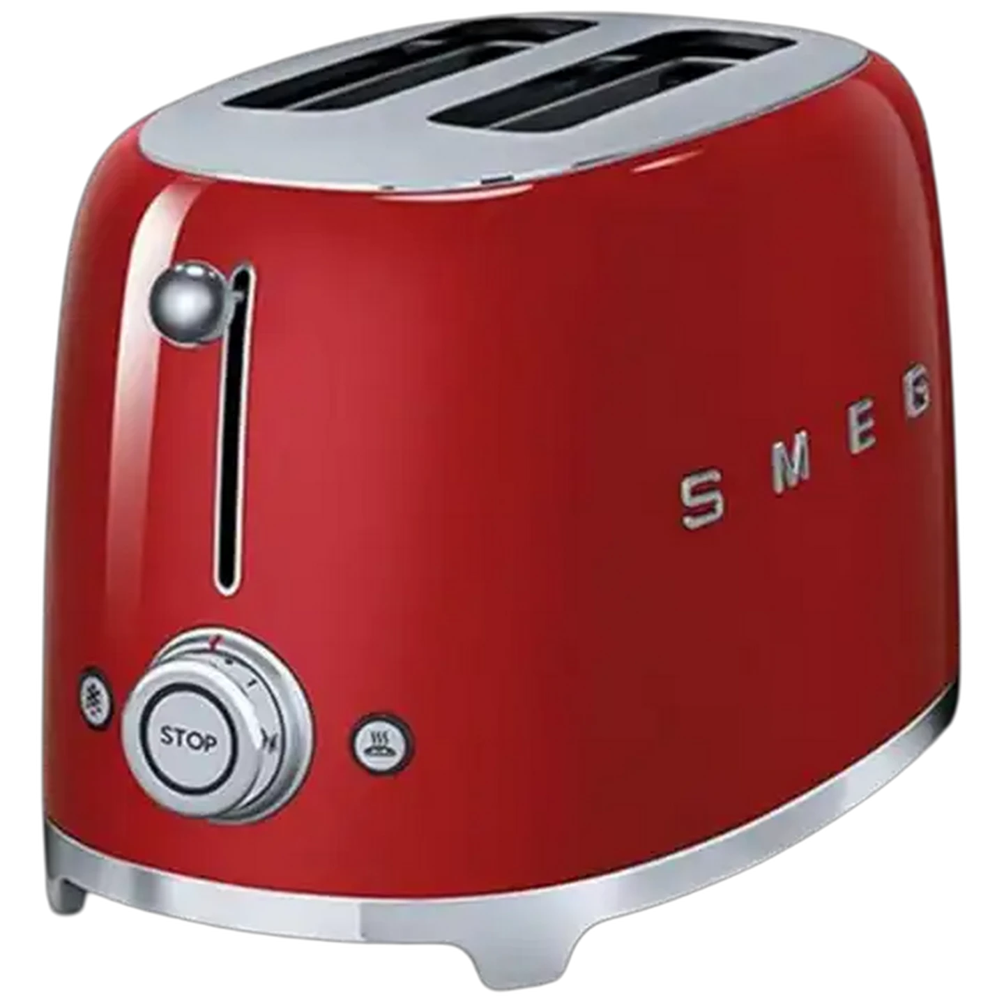 Image of Smeg Glossy Red Retro 2-Slice Toaster 950W