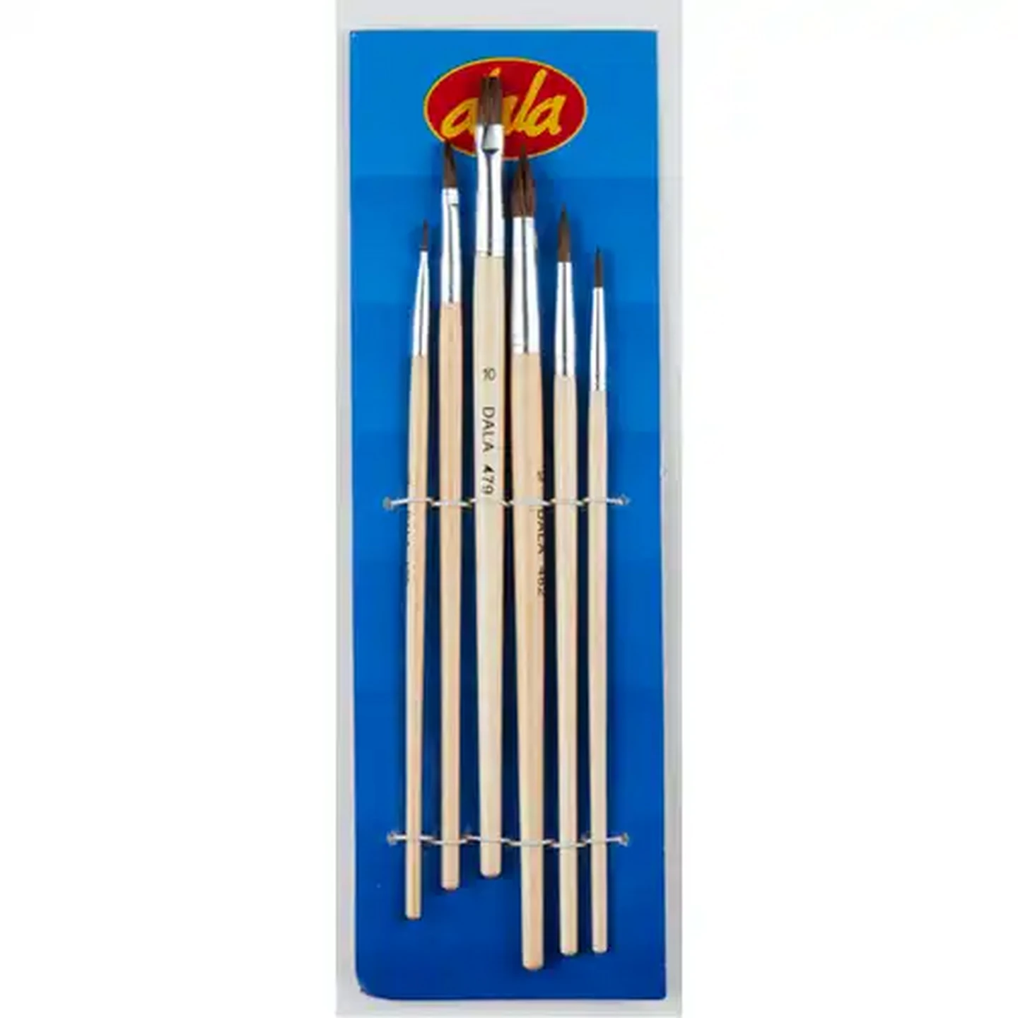 Image of Dala Round & Flat 482/479 Paint Brushes 6 Piece