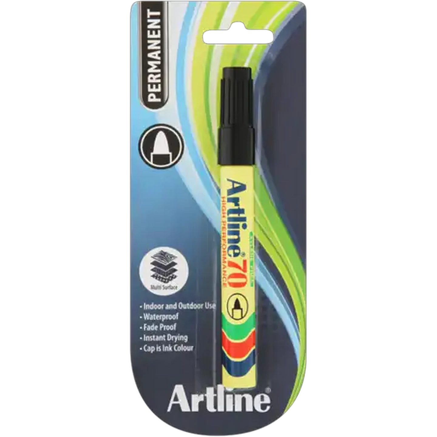 Image of Artline EK70 Black Bullet Point Permanent Marker 1.5mm