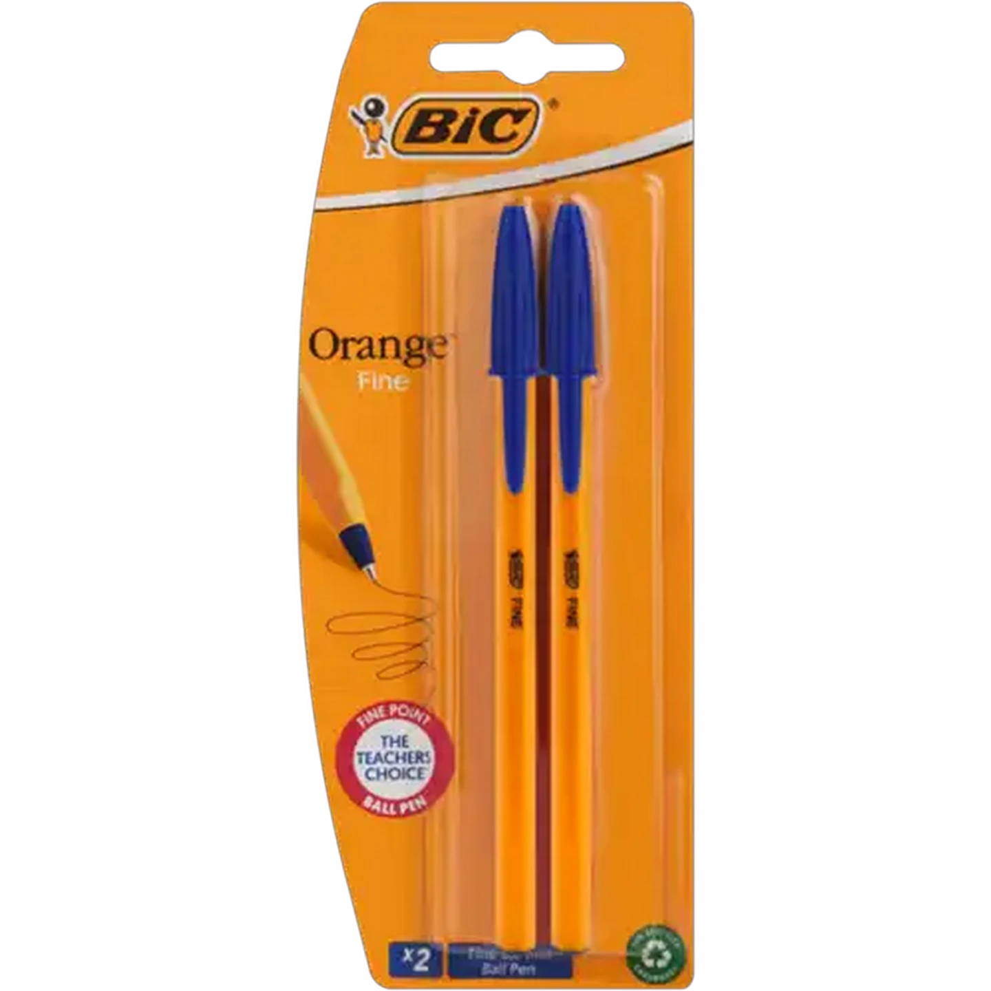Image of BIC Orange Blue Fine Ballpoint Pens 2-Pack