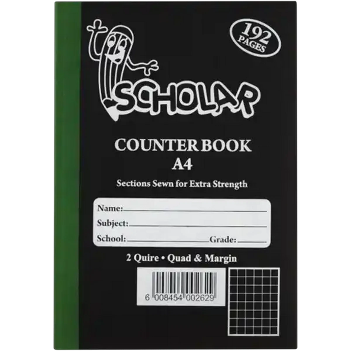 Checkers Sixty60 | Scholar A4 Quad & Margin Hardcover Book 192 Page
