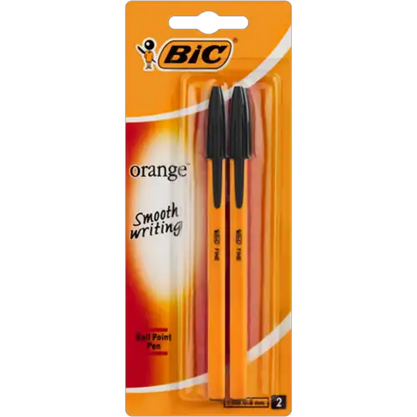 Image of BIC Orange Black Fine Ballpoint Pens 2-Pack