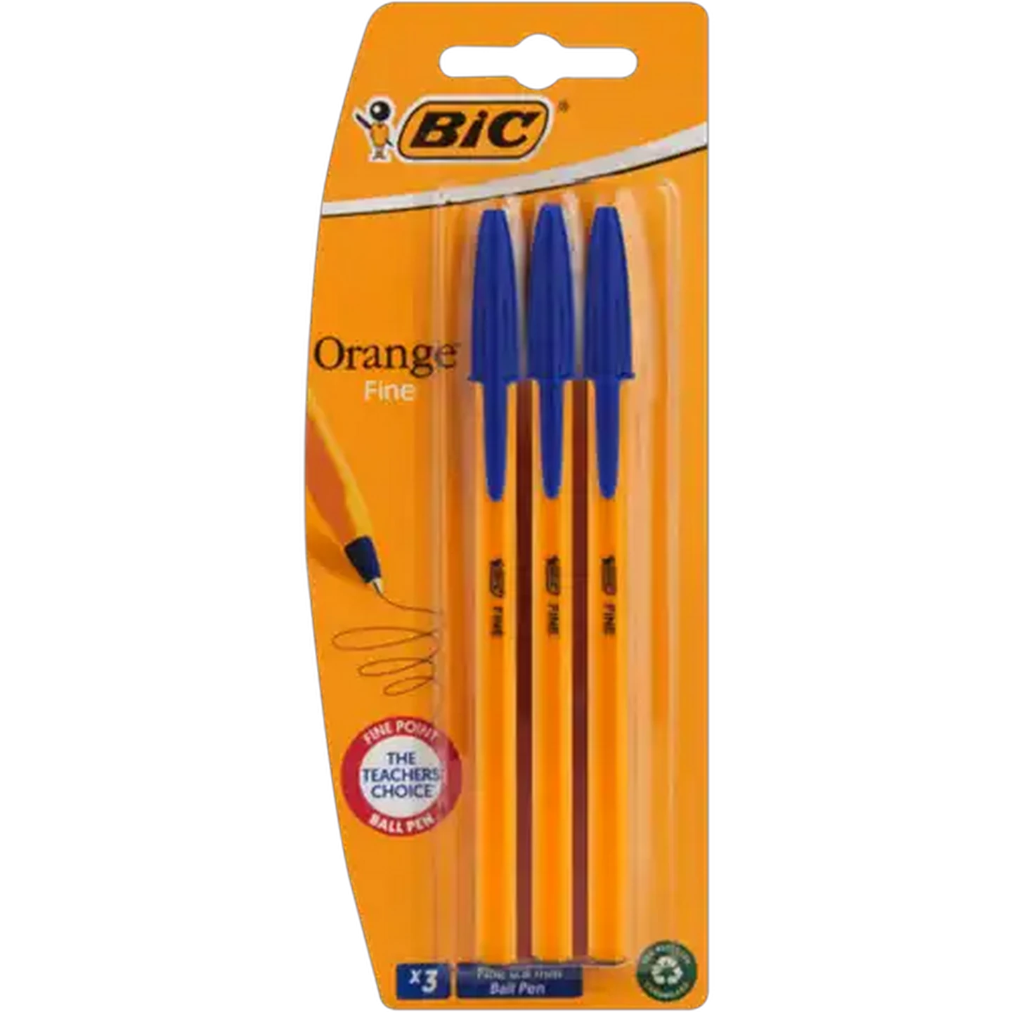 Image of BIC Orange Blue Fine Point Ballpoint Pens 3-Pack