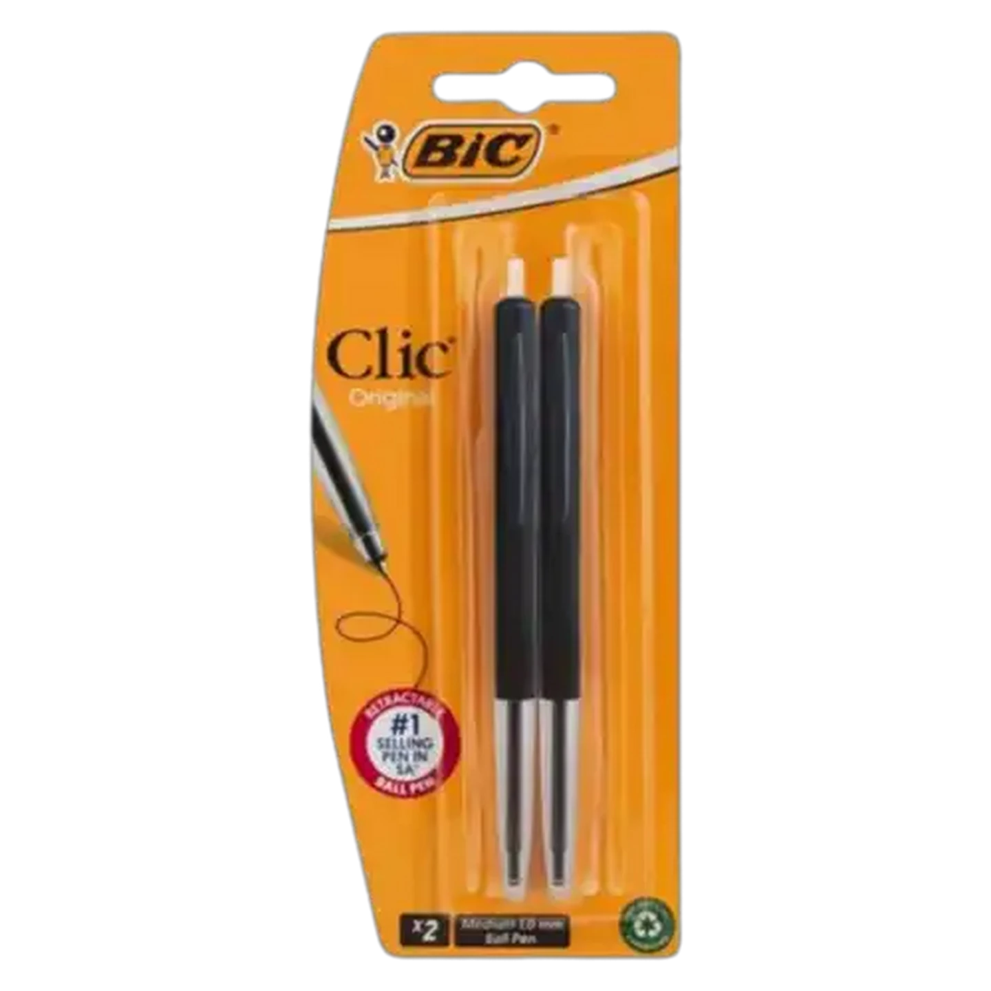 Image of BIC Clic Black Ball Pen 2-Pack