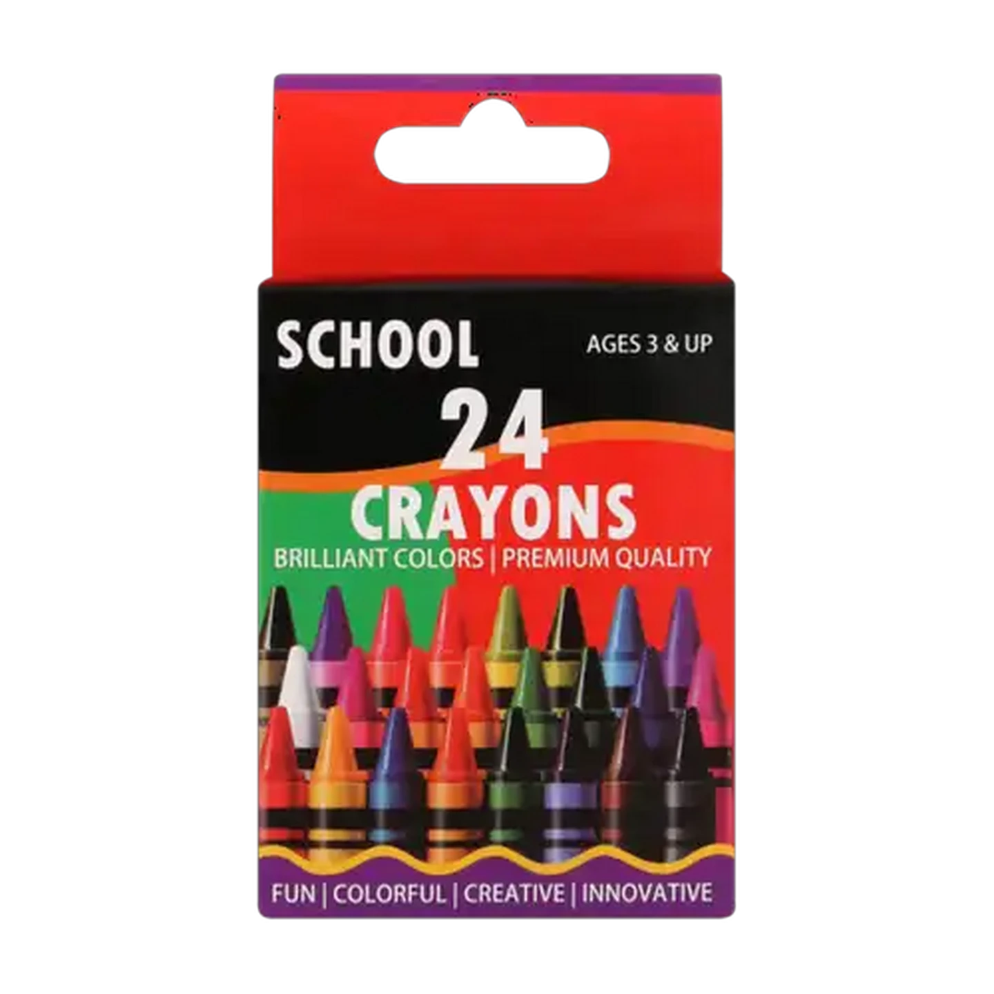 Image of Wax Colour Crayon Set 24-Piece