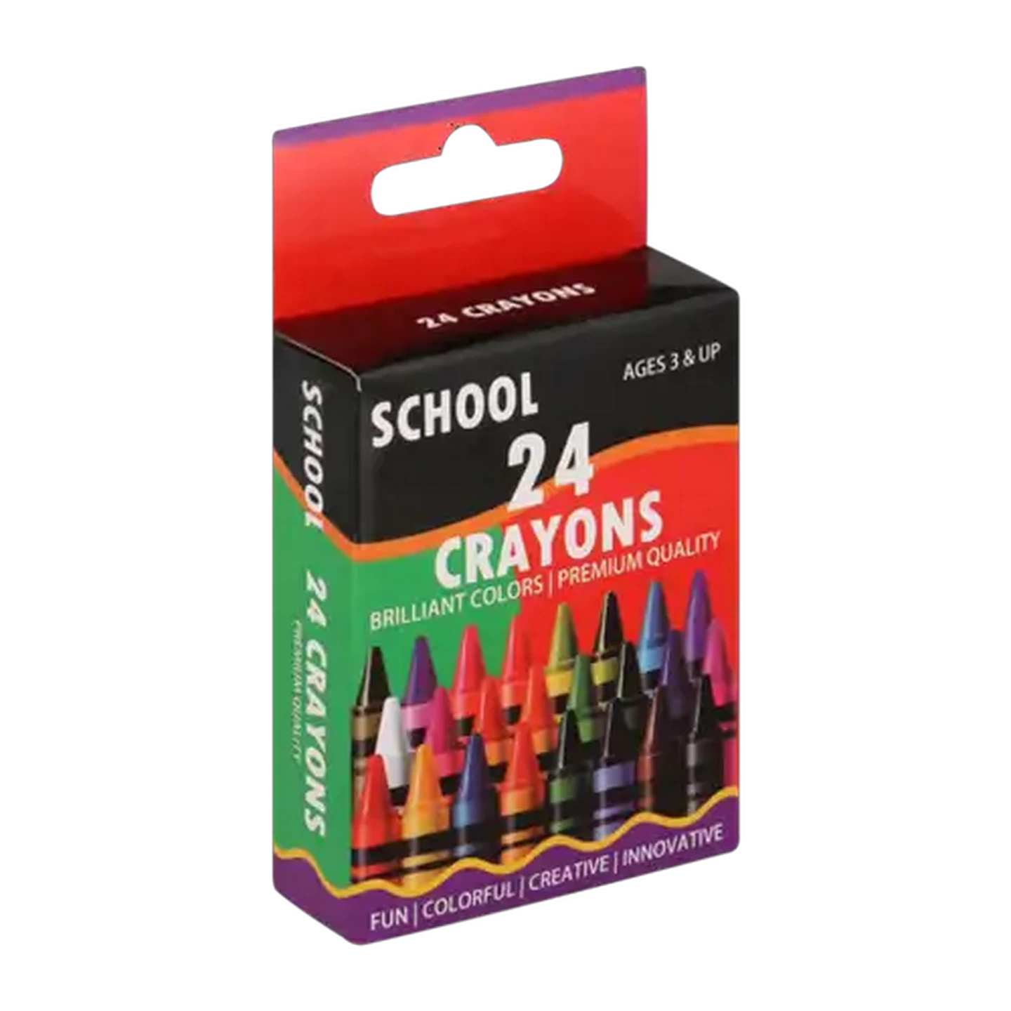 Image of Wax Colour Crayon Set 24-Piece