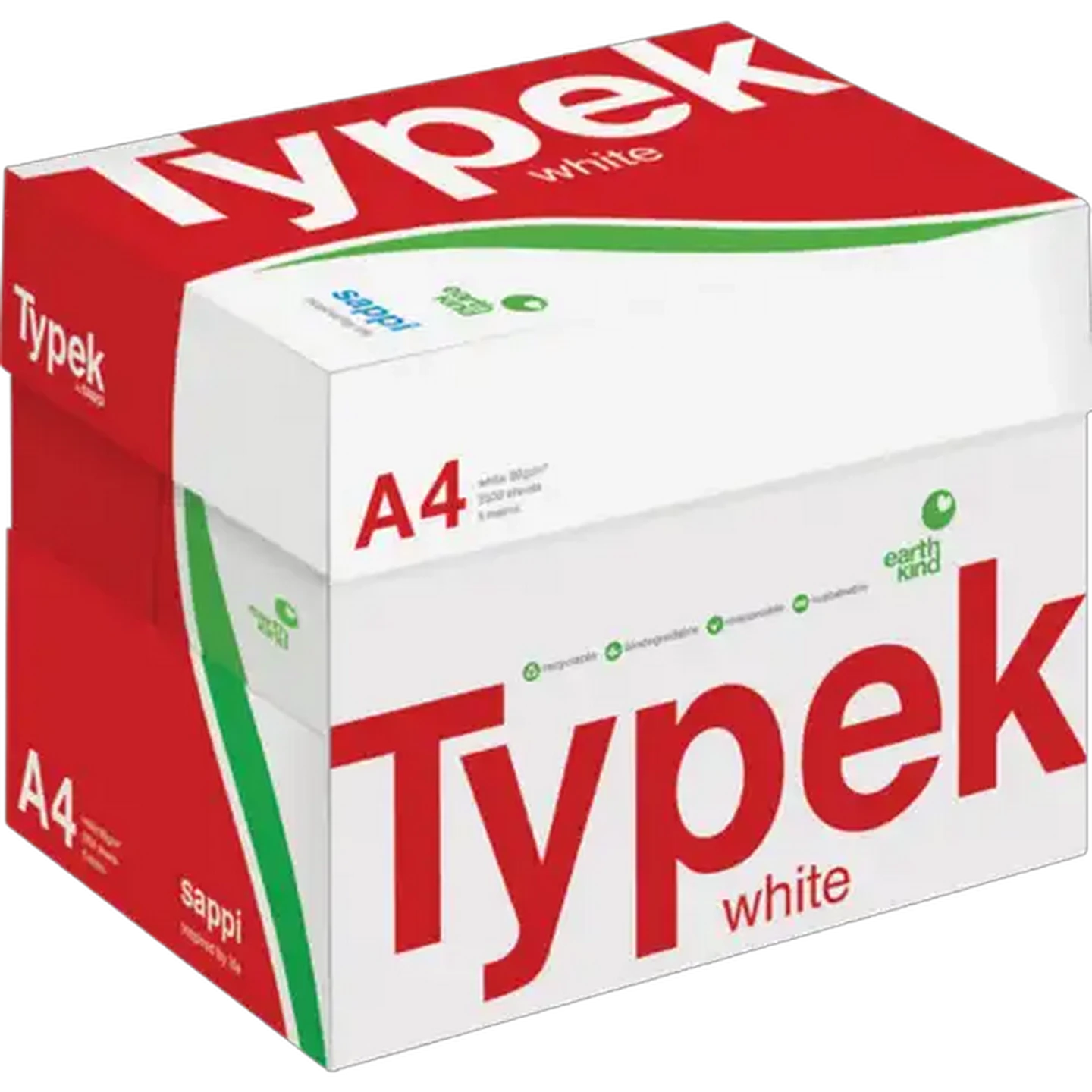 Image of Typek A4 White Copy Paper 5 x 500 Sheets