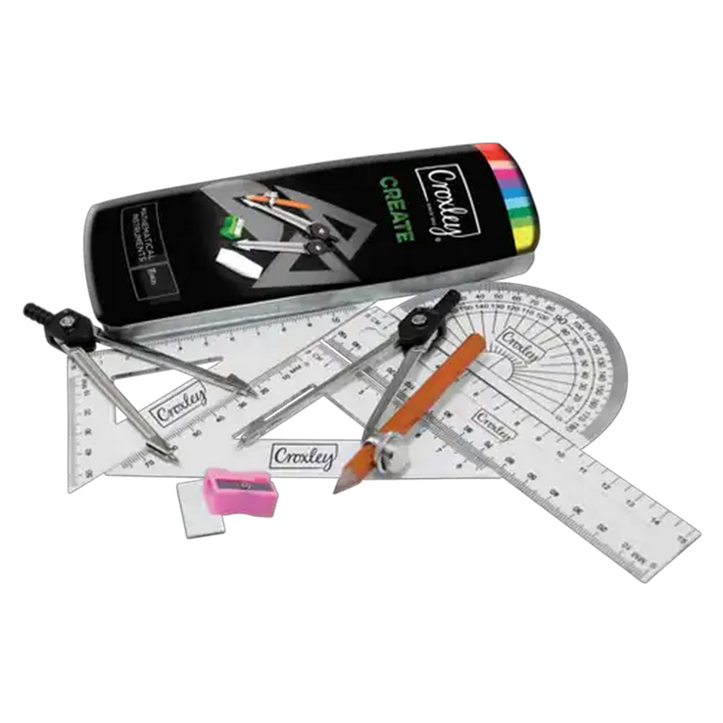 Image of Croxley Mathematical Instruments Set 11-Piece