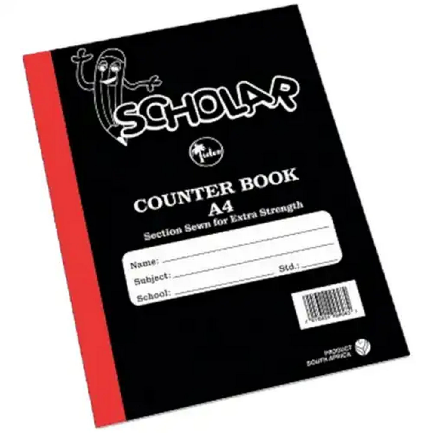 Image of Scholar A4 Feint & Margin Hardcover Counter Book 192 Page