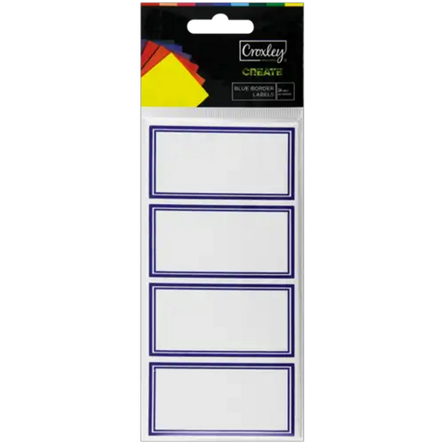 Image of Croxley Blue Border Labels 24-Pack