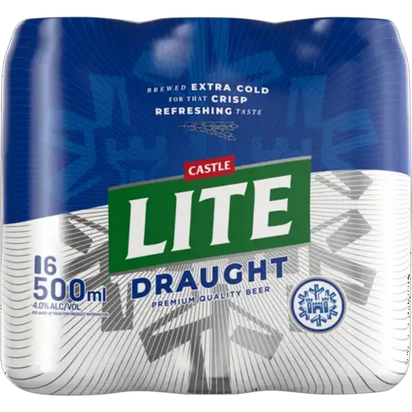 Image of Castle Lite Draught Beer 6 X 500ml