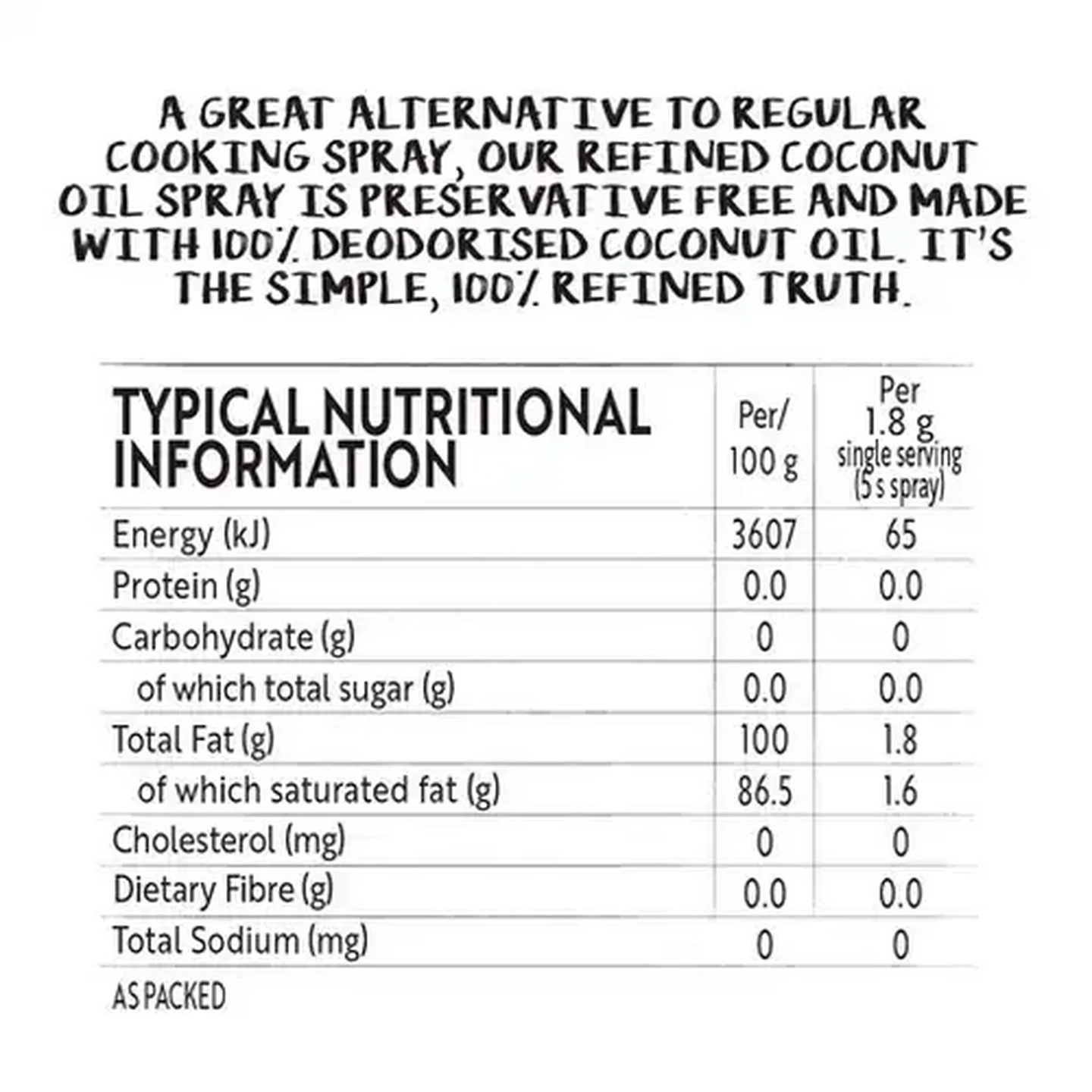 Image of Simple Truth Refined Coconut Oil Spray 300ml