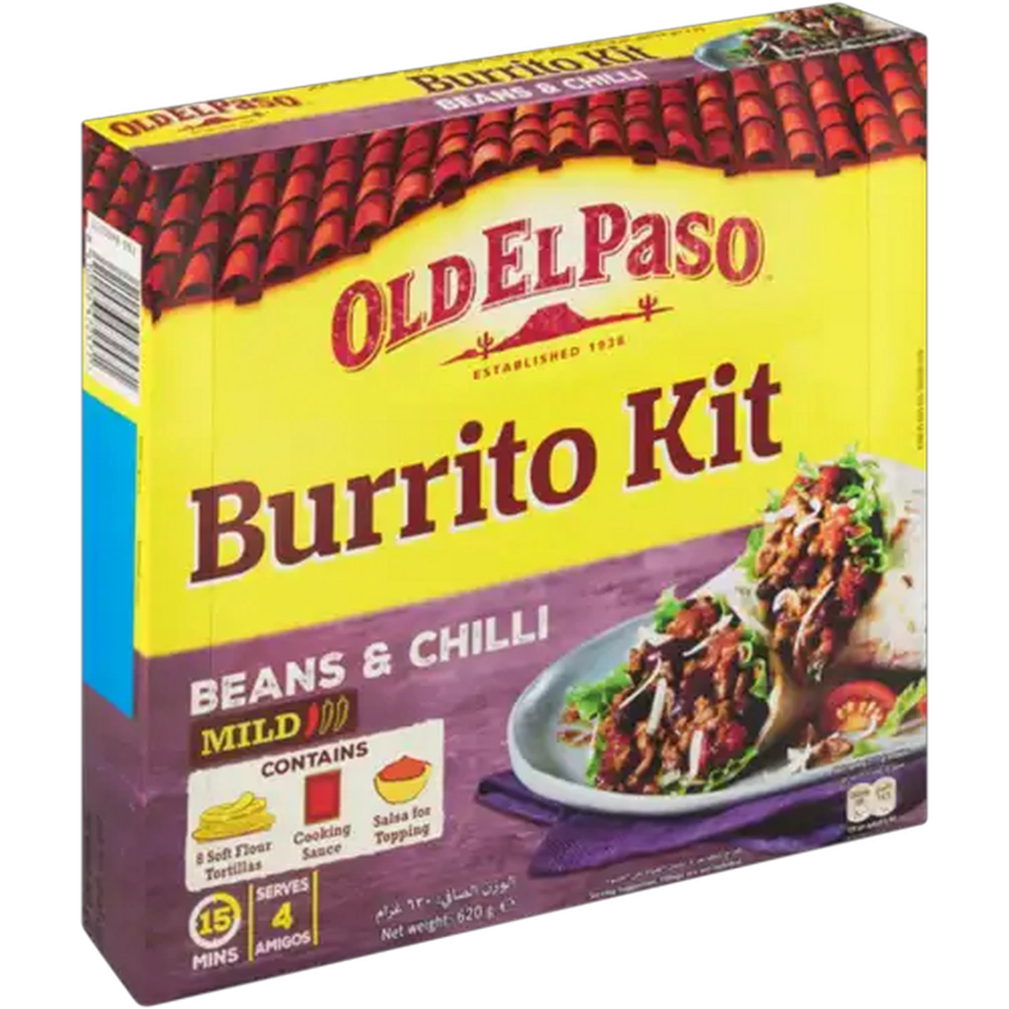 Image of Old El Paso Mild Beans & Chilli Burrito Kit 620g