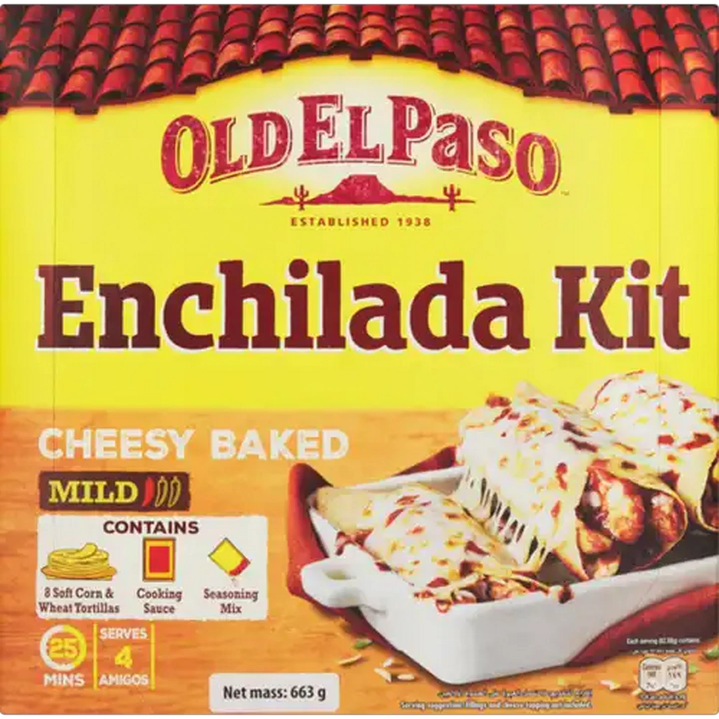 Image of Old El Paso Mild Cheesy Baked Enchilada Kit 663g