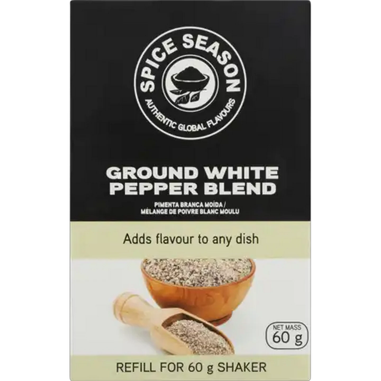 Image of Spice Season Refill Ground White Pepper Spice 60g