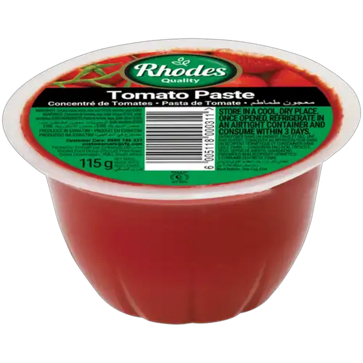 Image of Rhodes Quality Tomato Paste 115g