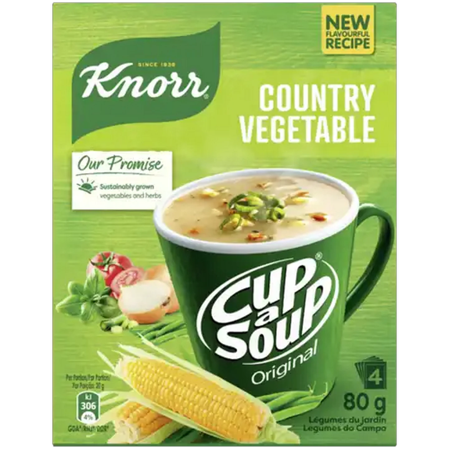 Image of Knorr Cup-a-Soup Country Vegetable Instant Soup 4 x 20g