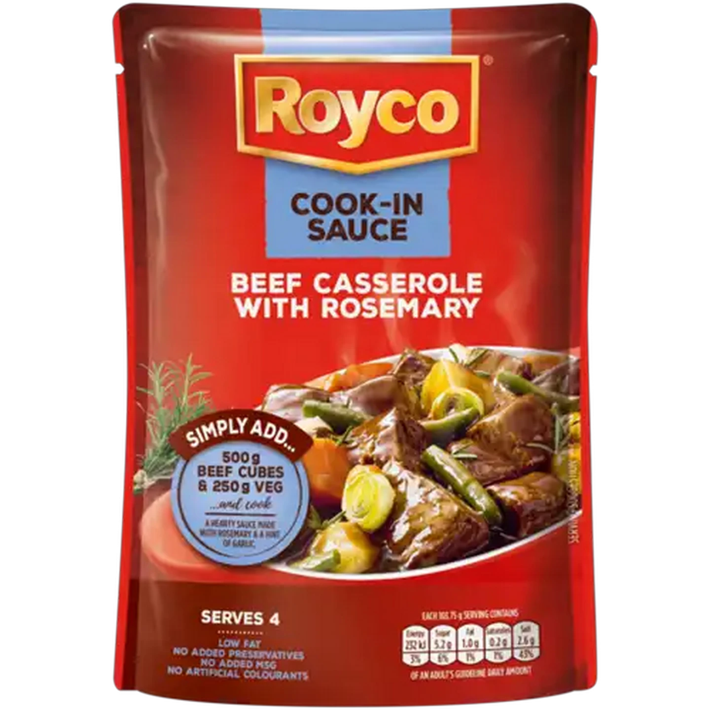 Image of Royco Beef Casserole with Rosemary Cook-In Sauce 415g