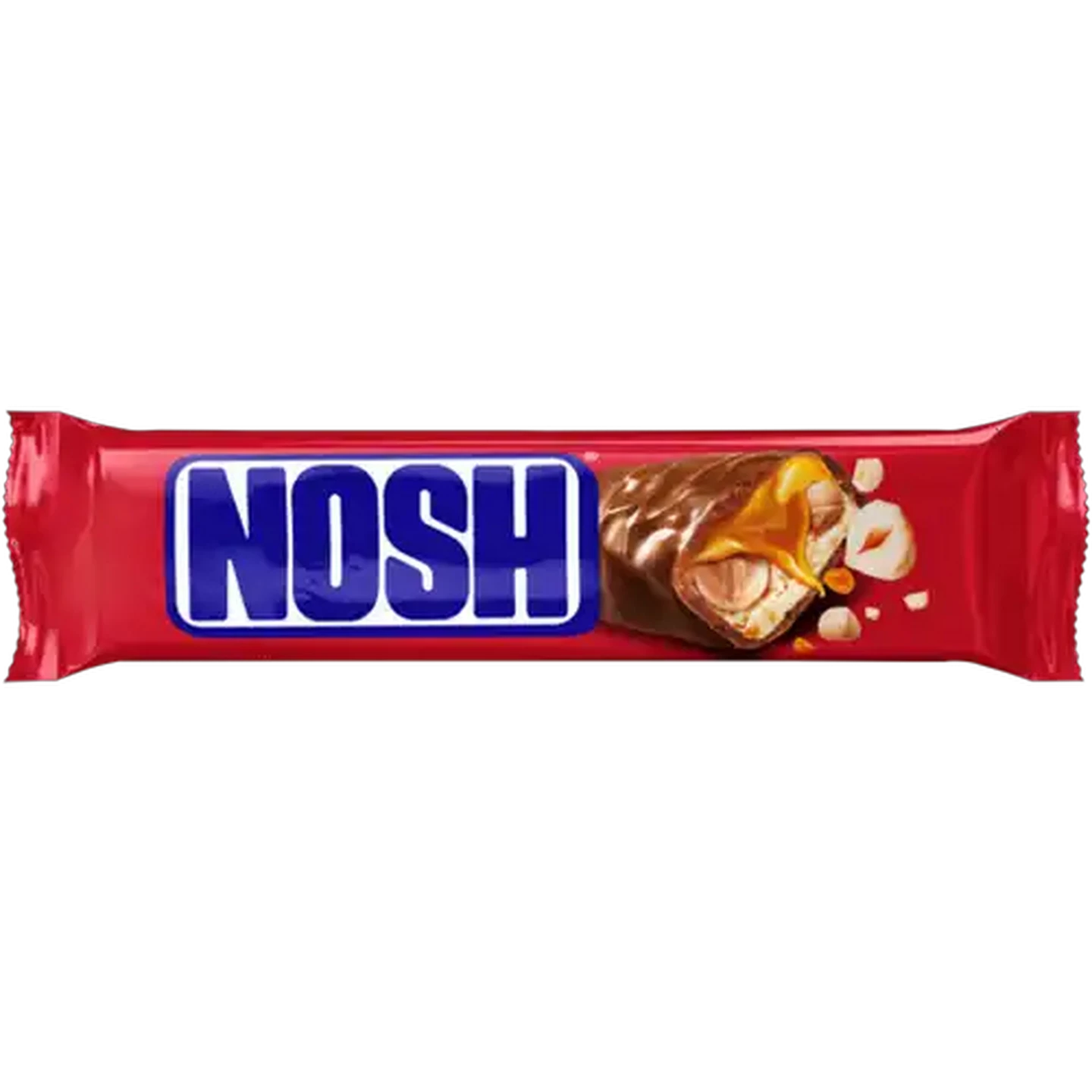 Image of Nosh Hazelnut Nougat & Caramel Chocolate Bar 56g