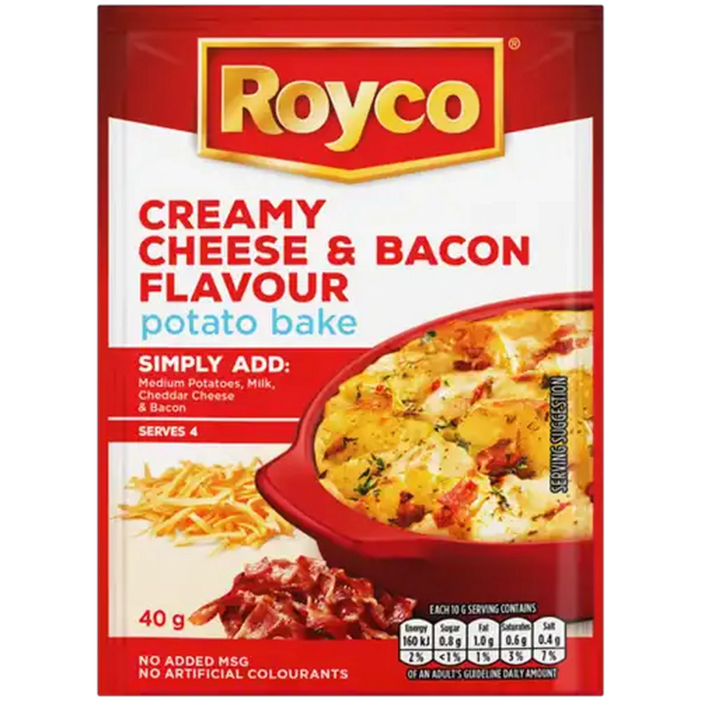 Image of Royco Creamy Cheese & Bacon Flavour Potato Bake 40g