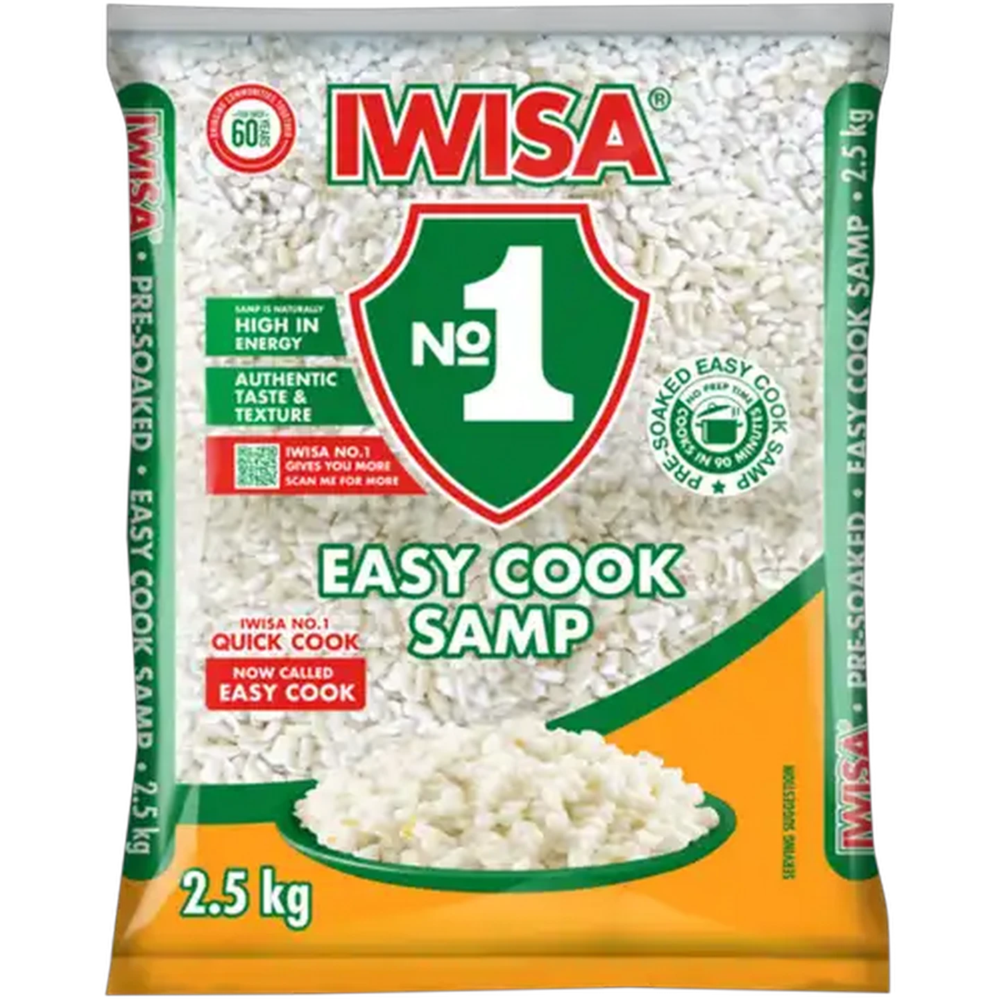 Image of Iwisa No.1 Parboiled Quick Cook Samp 2.5kg