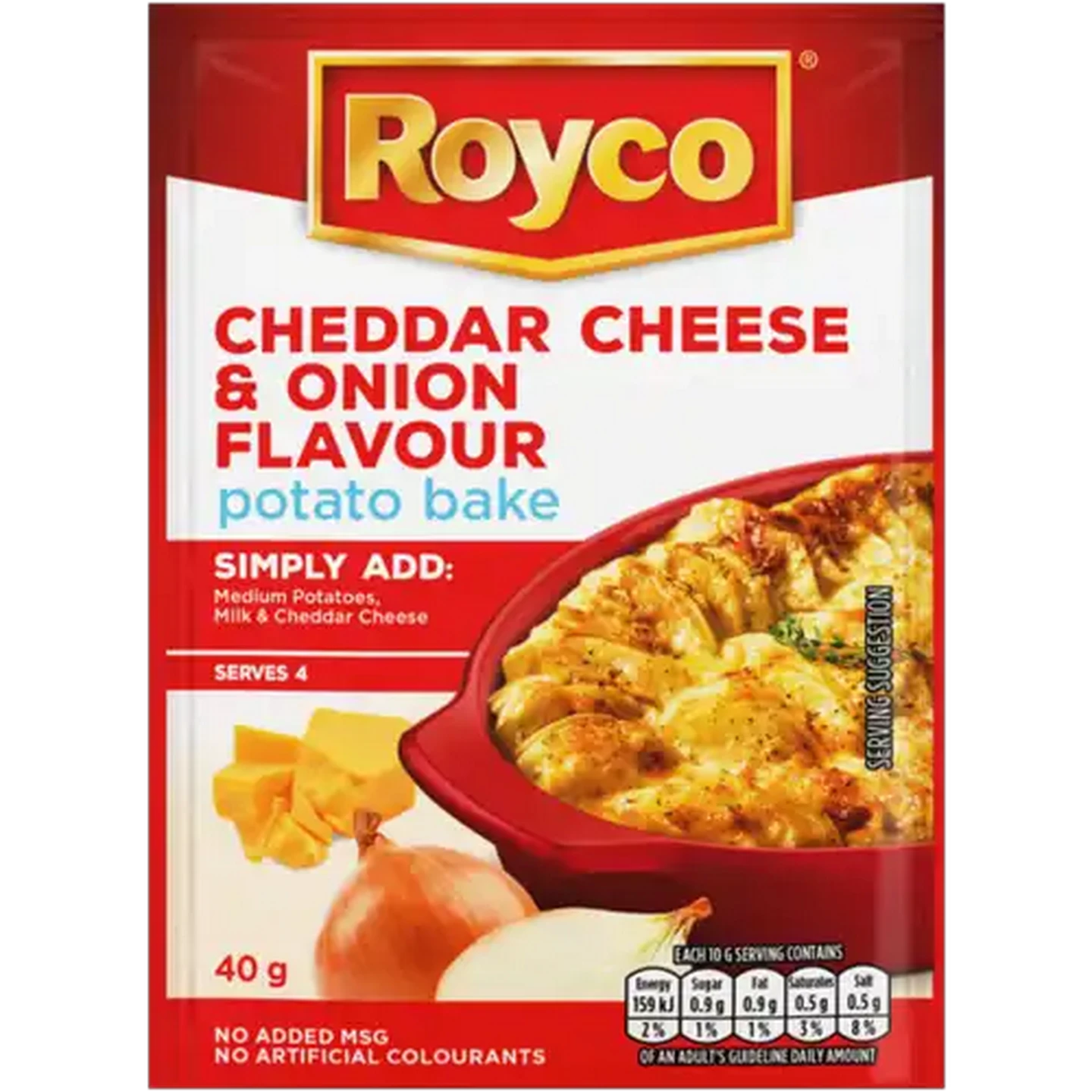 Image of Royco Cheddar Cheese & Onion Flavour Potato Bake 41g