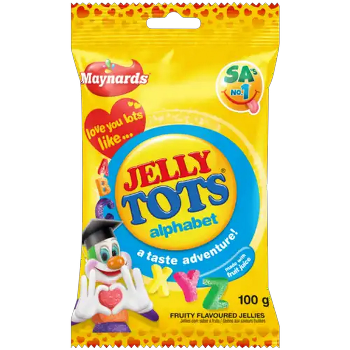 Image of Maynards Jelly Tots Alphabet Fruity Flavoured Jellies 100g